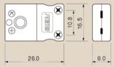 Color in Section 2, JIS C1610-1995　Miniature Thermocouple Jack